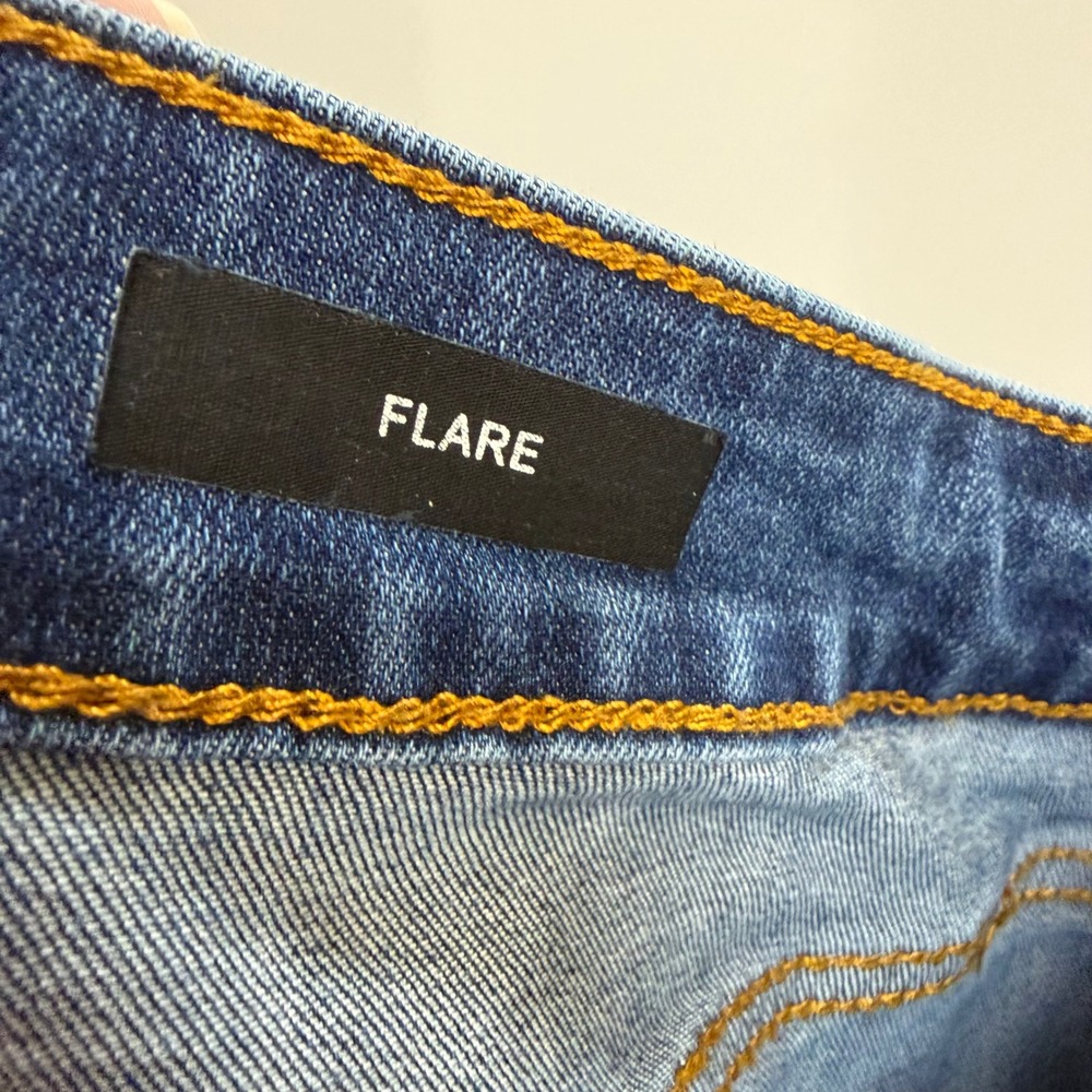 Judy Blue Womens Flare Jeans 18W Dark Wash Raw Hem Boho Y2K - Picture 13 of 13